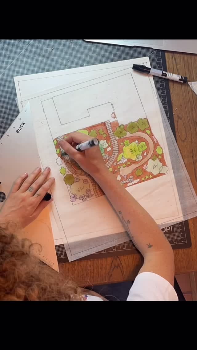 Marker sketching for a 1920's house